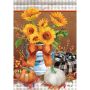 Sunflowers And Gingham Garden Flag