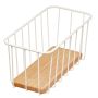 Wire & Paulownia Wood Pantry Bin-10 x 5 x 5