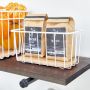 Wire & Paulownia Wood Pantry Bin-10 x 5 x 5