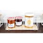 Wire & Paulownia Wood Pantry Bin-16 x 8 x 5
