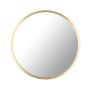 30” Gold Round Metal Frame Mirror