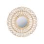 24” Natural Designer Round Wall Mirror
