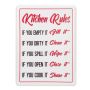 12" x 16" Kitchen Rules Wall Plaque