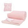 50" x 62" Pink Faux Fur Throw With Gold Dots