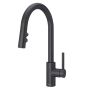 Robinet de cuisine Classic à bec rétractable, fini noir mat