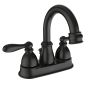 Caldwell Matte Black Two Handle 4” Centerset Bathroom Faucet