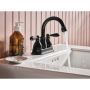 Caldwell Matte Black Two Handle 4” Centerset Bathroom Faucet