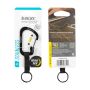 SlideLock Key Ring Stainless Steel-Black