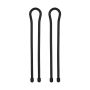 18" Black Gear Tie Reusable Rubber Twist Tie-2/Pack