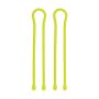 18" Neon Yellow Gear Tie Reusable Rubber Twist Tie-2/Pack