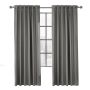 52" x 84" Baxter Blackout Pocket Top/Back Tab-Silver