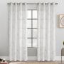 52" x 84" Rally Printed Sheer Grommet-White