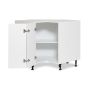 36" x 36" White Thermafoil Shaker Base Corner Cabinet