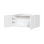 30" x 14" White Thermafoil Shaker Refrigerator Cabinet