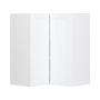 24" x 24" White Thermafoil Wall Shaker Corner Cabinet