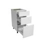 15" White Shaker Thermafoil 3 Drawer Cabinet