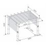 Pergola with Adjustable Sunshade-11'x11'