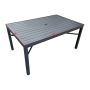 Dining Table Steel Slat Top 60" x 38"