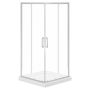 Ensemble de douche carrée Scarlet 36 x 36 po, chromé