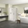 Ensemble de douche carrée Scarlet 36 x 36 po, chromé