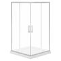 Paroi de douche en coin universelle 42 po, blanc
