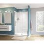 Porte de douche pivotante Uptown 44-47 x 76 po, chromé