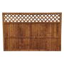 64" x 8' Brown Pressure Treated Lattice Top Fence Panel