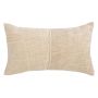 Two-Tone Beige Weaved Rectangular Cushion