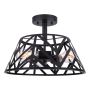 Maud 16" Black Semi Flushmount