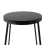 Black Wood Seat Counter Stool