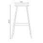 Black Wood Seat Counter Stool