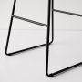 Black Wood Seat Counter Stool