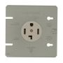30 A Black Straight Blade Dryer Power Receptacle