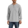 Henley Long-Sleeve Pocket T-Shirt-Heather Grey XL