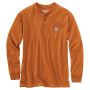 Loose Fit Long Sleeve Henley T Shirt