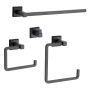 Ultra 4 Piece Bath Set-Matte Black