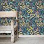 Groovy Garden Navy Peel & Stick Wallpaper