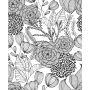 Black Secret Garden Peel & Stick Wallpaper