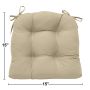 15" x 15" Tufted Chair Pad With Ties-Assorted