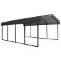 Galvanized Steel Carport 12'x 20'x7'-Black/Charcoal
