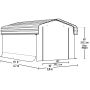 Arrow Carport Enclosure Kit 10 x 15