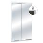 Sliding Clear Mirror White Frame 48" x 80 1/2"