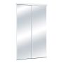 Sliding Clear Mirror White Frame 72" x 80 1/2"