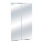 Sliding Clear Mirror Frameless White 48" x 80 1/2"