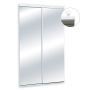 Sliding Clear Mirror Frameless White 48" x 80 1/2"