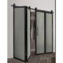 Traditional Slider With Strip Mirror Insert 60" x 80-1/2"