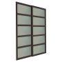 Bali Slider With Frosted Glass Insert 60" x 80-1/2"