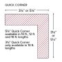 6" x 12' Quick Corner Trim-Rail