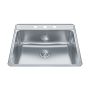 Single Bowl Kitchen Sink 22" x 25"