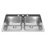 Double Bowl Kitchen Sink 20" x 31" x 7"